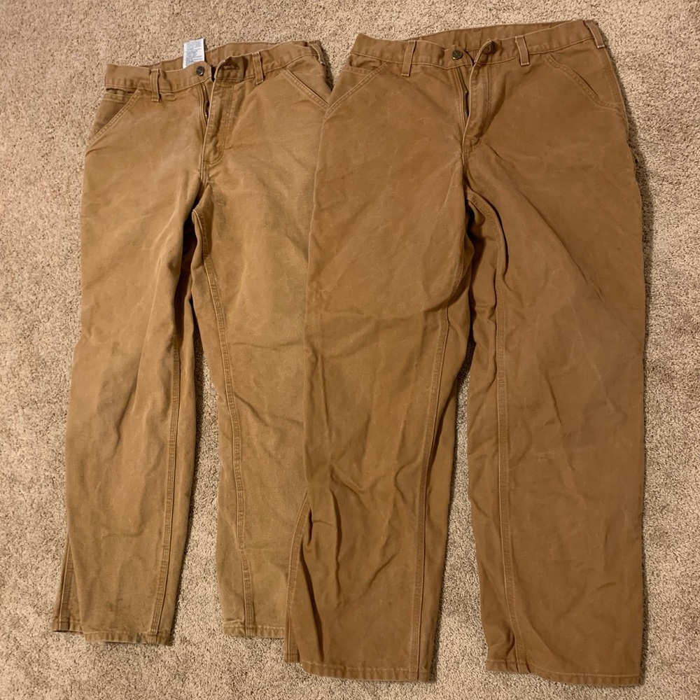 2 Carhartt cargo work jeans